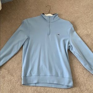 sky blue vineyard vines quarter zip